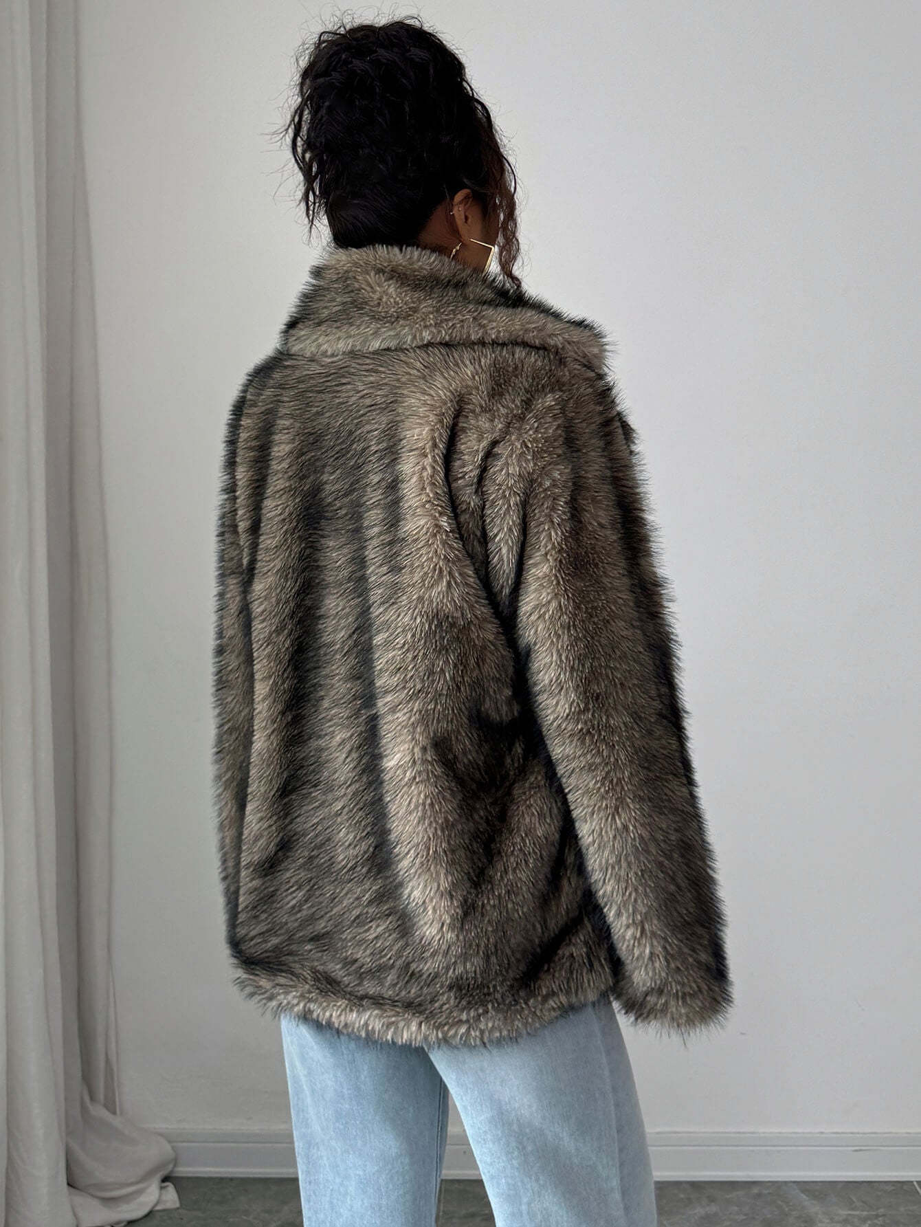 Fuzzy Feeling Faux Fur Coat