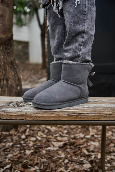 SMAIBULUN Ugg | Bailey Bow Ugg Mini Boots - Grey