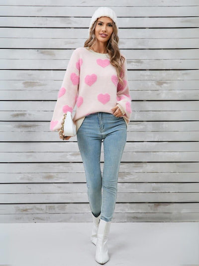 Mood Lift Heat Prints Sweater - Cream