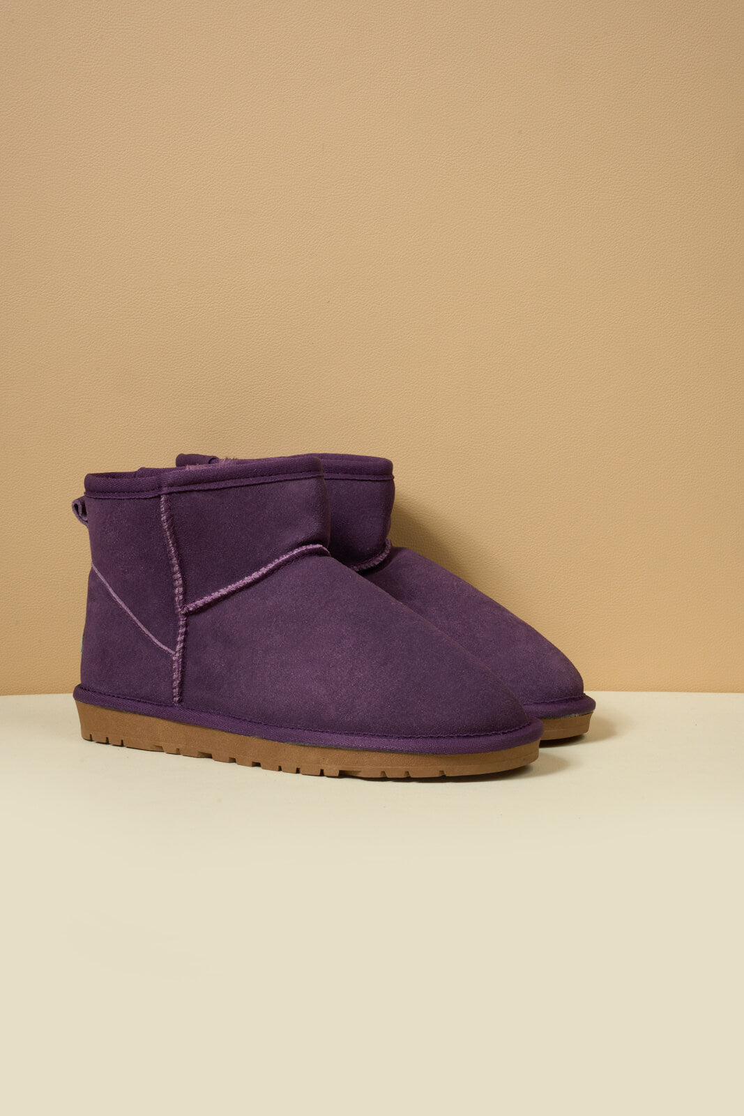 SMAIBULUN Ugg | Faux Fur-Lined Classic Short Ugg Boots - purple