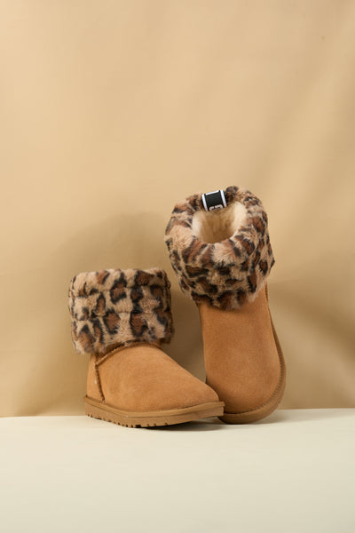 SMAIBULUN Ugg | Adelene Sherpa Woolen Boots - Chestnut