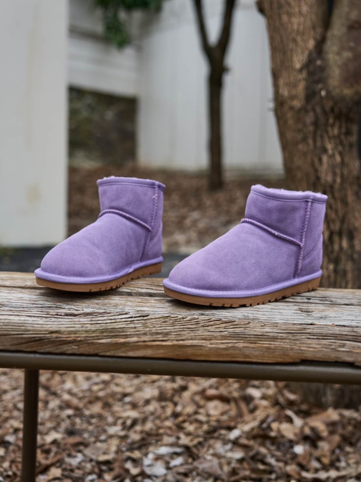 SMAIBULUN Ugg | Faux Fur-Lined Classic Short Ugg Boots - lavender