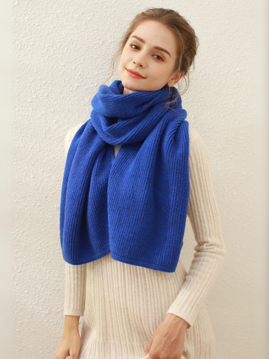 Arielle Cashmere blend Thread Scarf - Blue