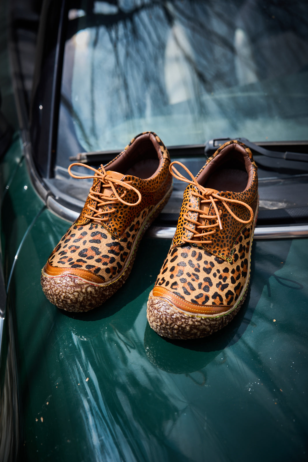 Soffia | Justeena Animal Pattern Leather Outdoor Sneaker