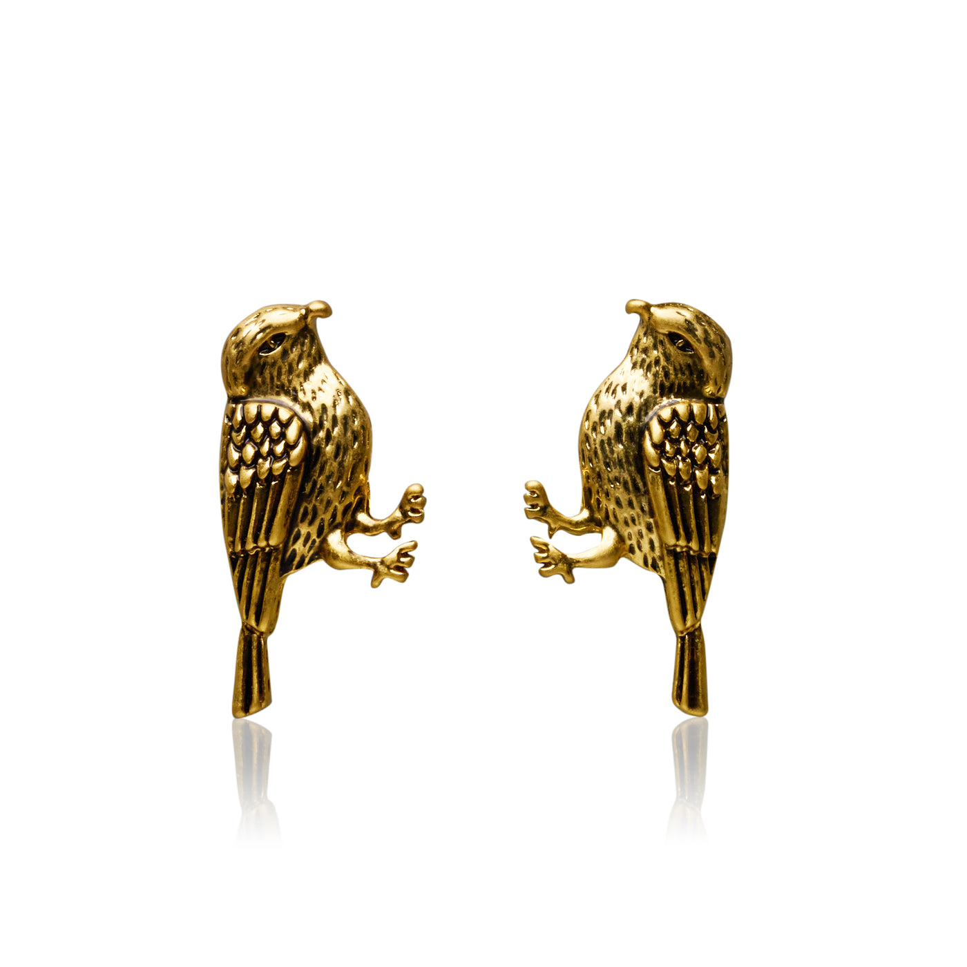 Leiothrix Gold Plated Stud Earrings