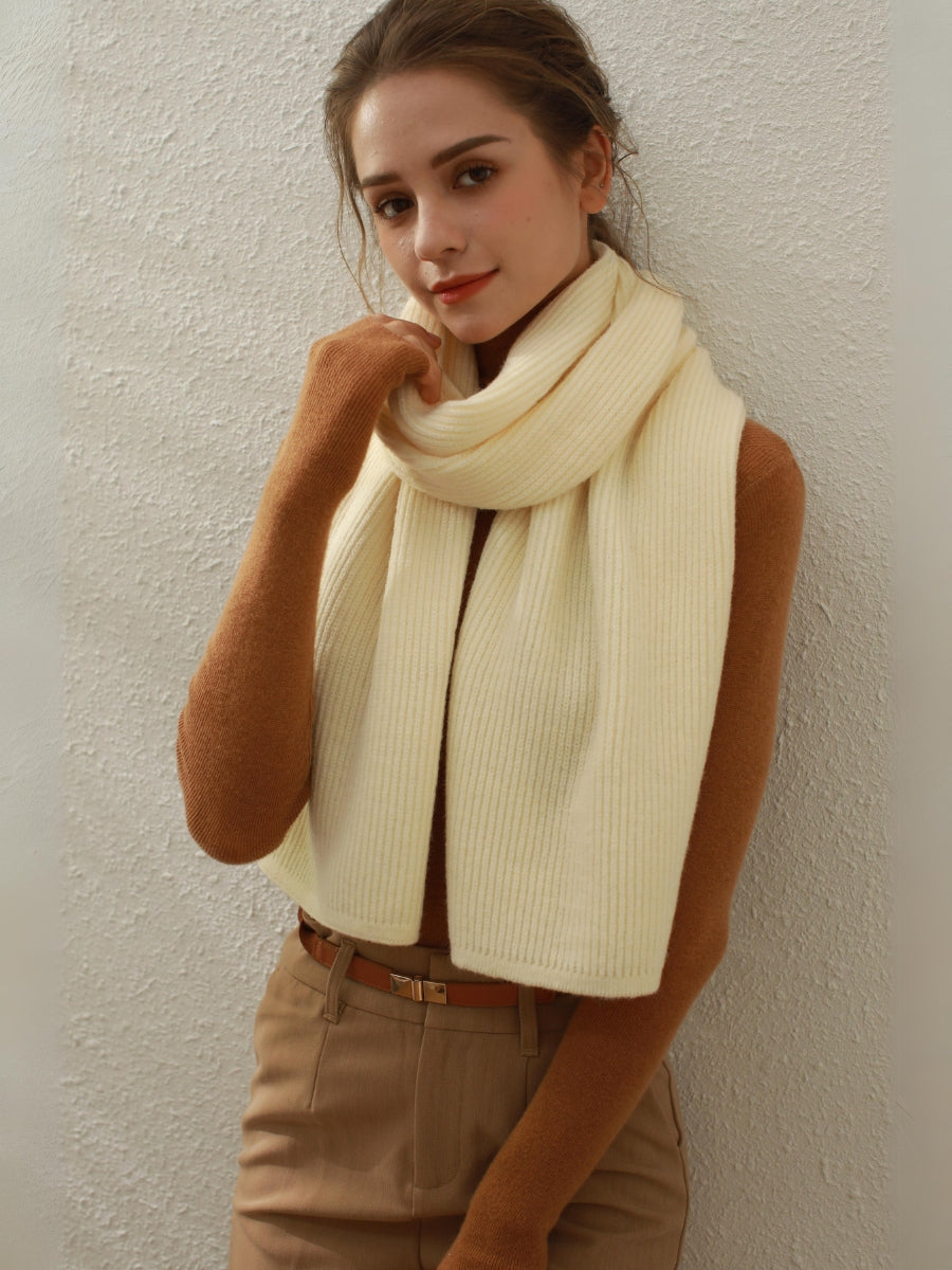 Arielle Cashmere blend Thread Scarf - Cream