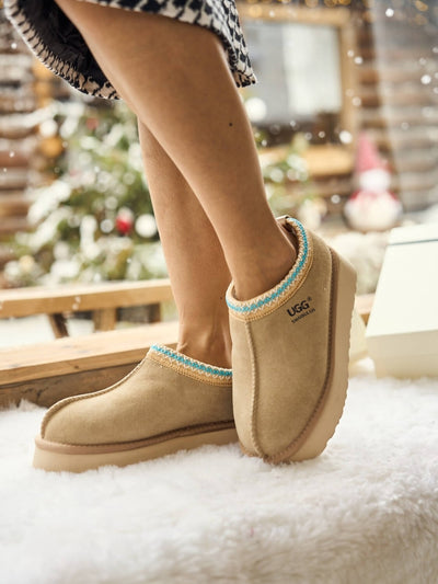 Smaibulun Ugg | Tassie X Tasman Platform Slipper Boot - taupe