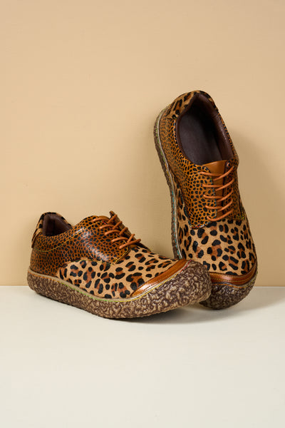 Soffia | Justeena Animal Pattern Leather Outdoor Sneaker