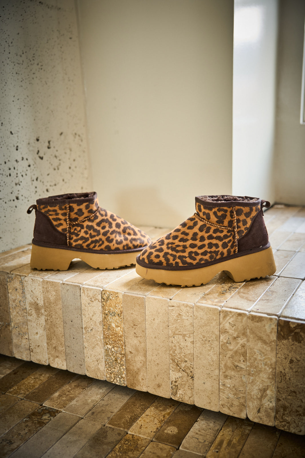 SMAIBULUN Ugg | Ultimate Platform Ankle Boots - cheetah