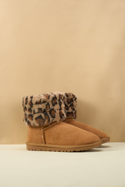 SMAIBULUN Ugg | Adelene Sherpa Woolen Boots - Chestnut