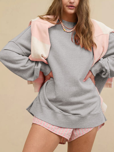 Hamptons Cotton Blend Pullover Sweater - Ash