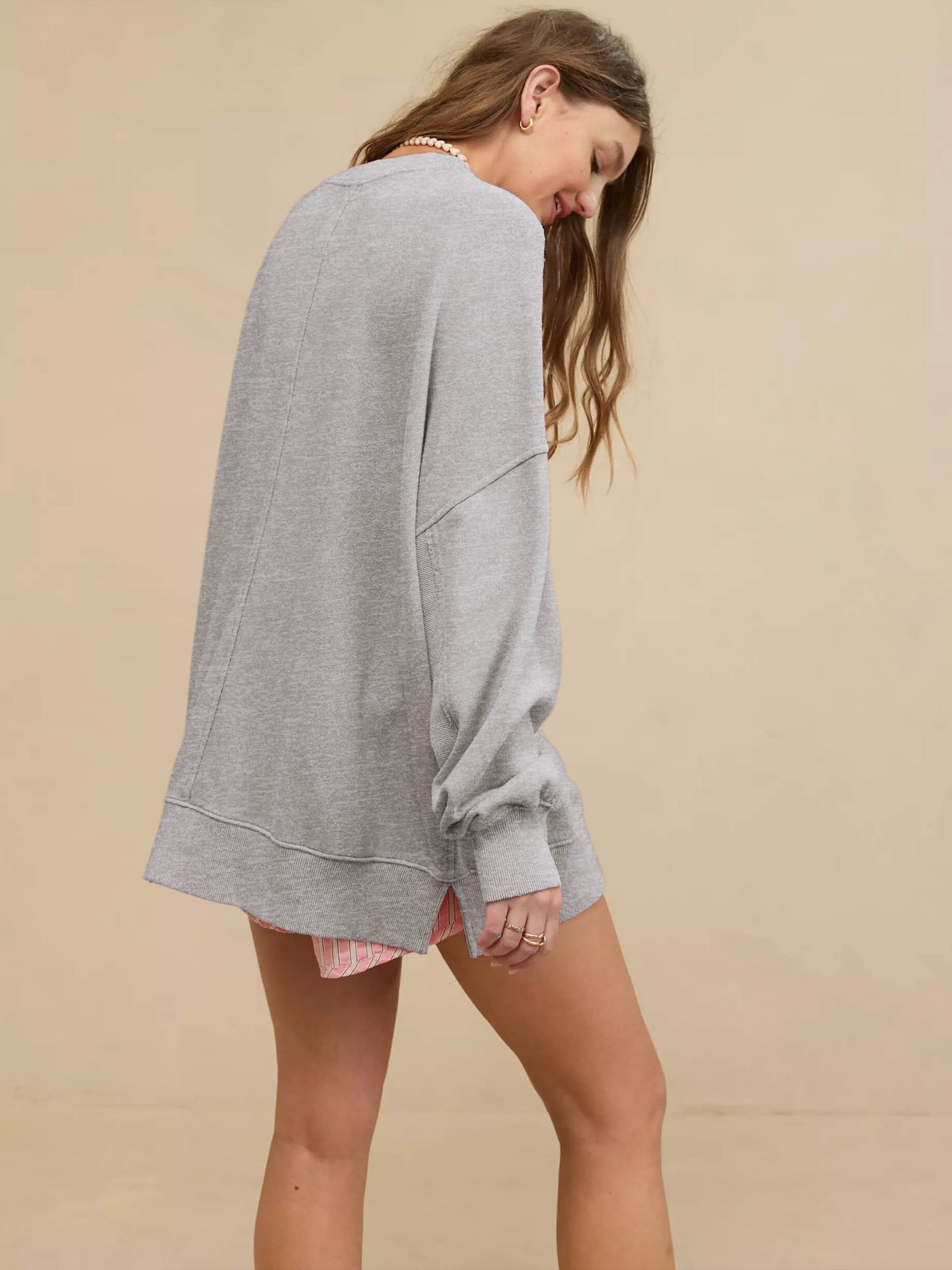 Hamptons Cotton Blend Pullover Sweater - Ash