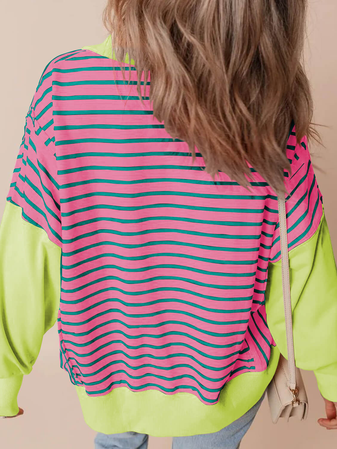 Stevenson Striped Sweatshirt - Rose