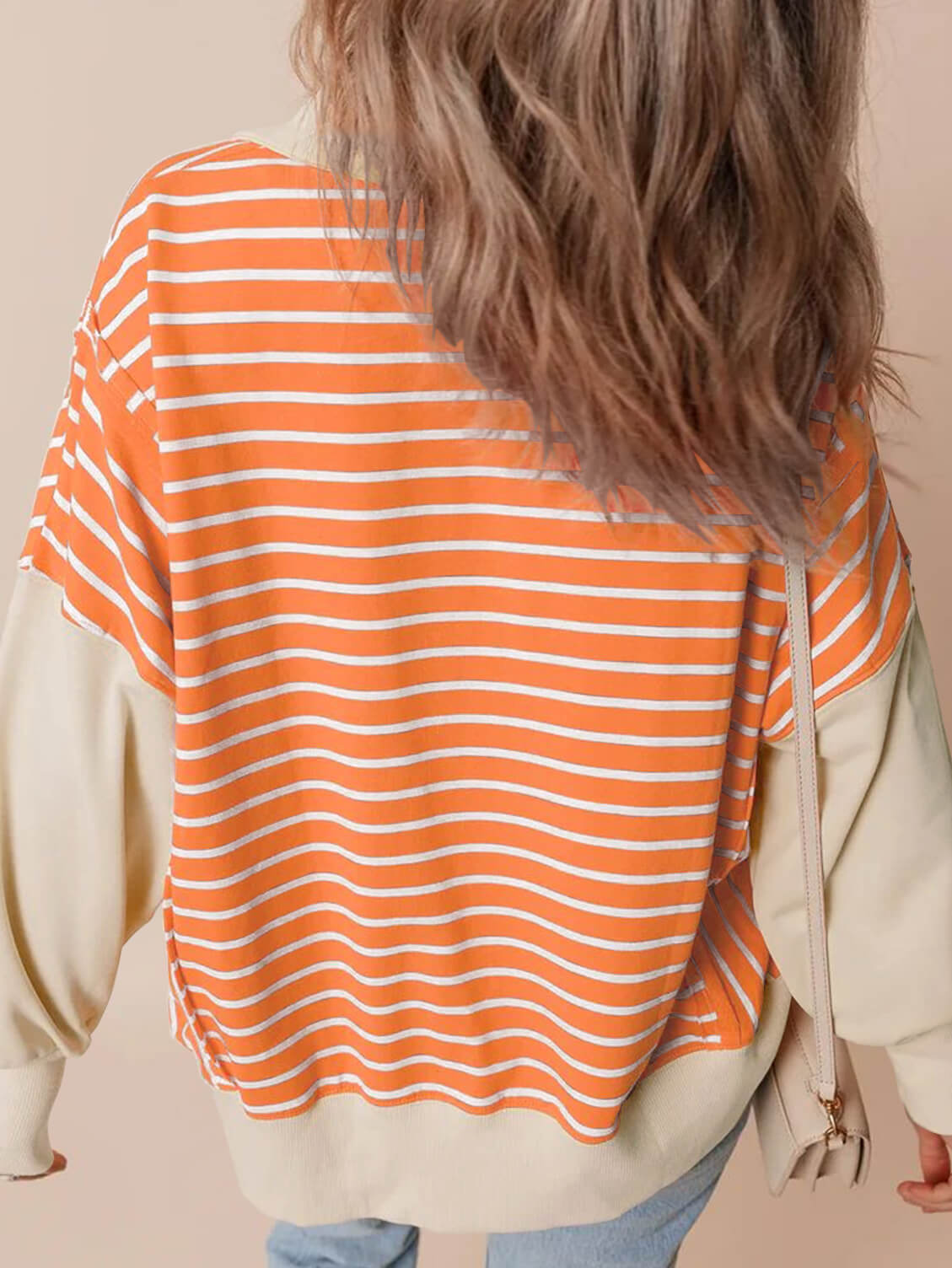 Stevenson Striped Sweatshirt - Orange