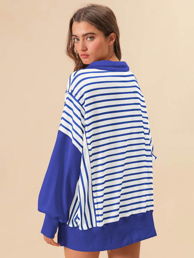 Stevenson Striped Sweatshirt - Blue