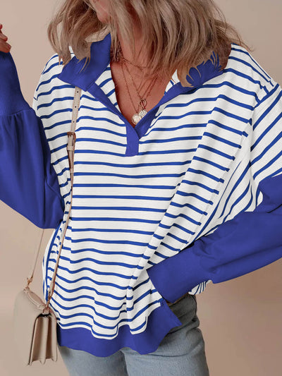 Stevenson Striped Sweatshirt - Blue