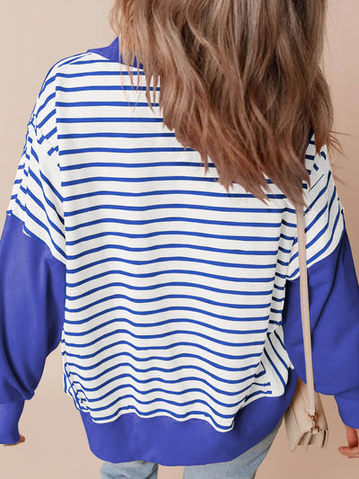 Stevenson Striped Sweatshirt - Blue