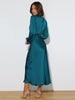 FROM THE SOURCE HIGH NECK BRIDAL MAXI DRESS - TEAL