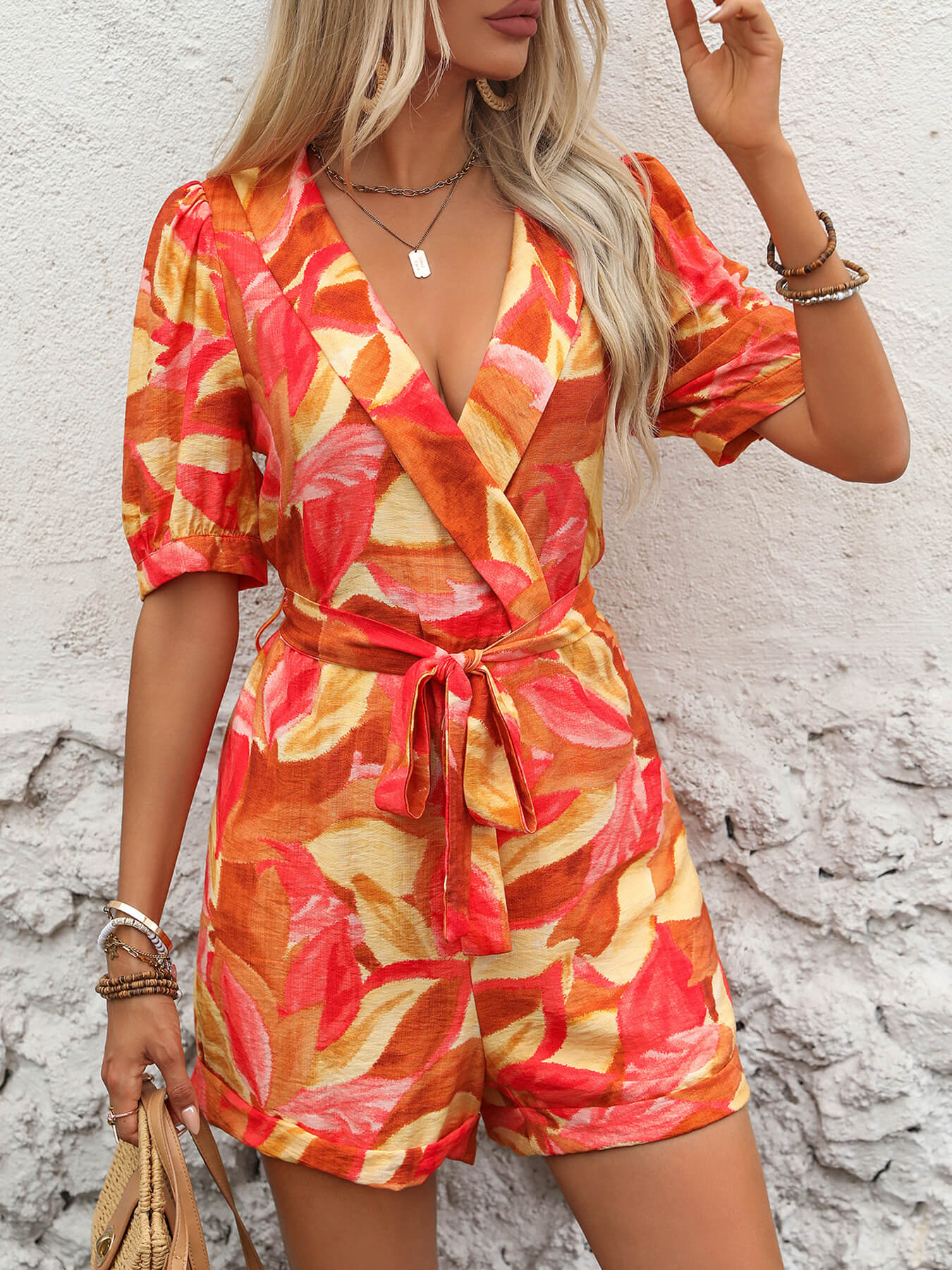 Jaime Tie Waist Blazer Style Romper