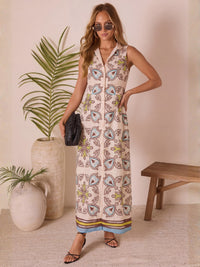 Harbor Cool Abstract Maxi Shirt Dress