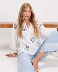 Cottage Bloom Cotton Blouse Top