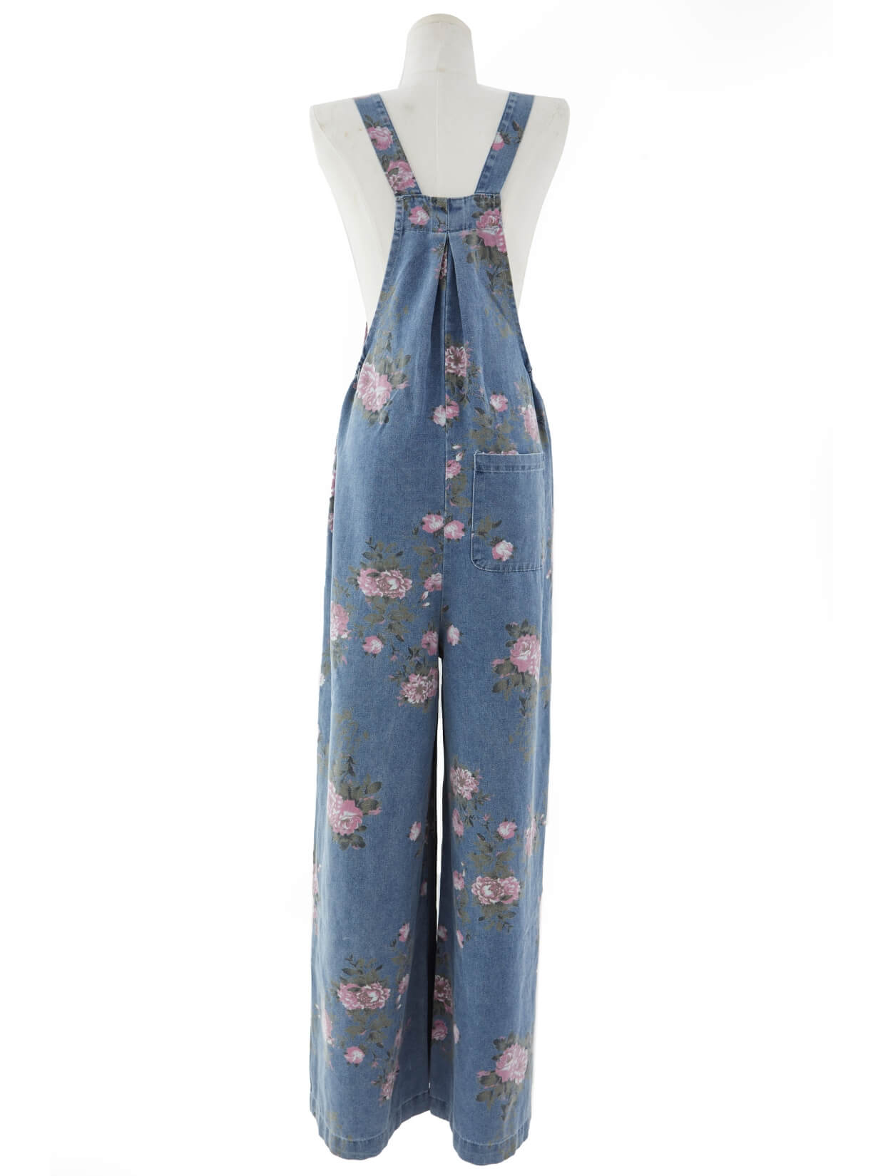 Sophia Rose Denim Wide Leg Overalls