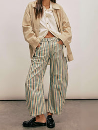 Your Luck Day Mid Rise Barrel Jeans - blue