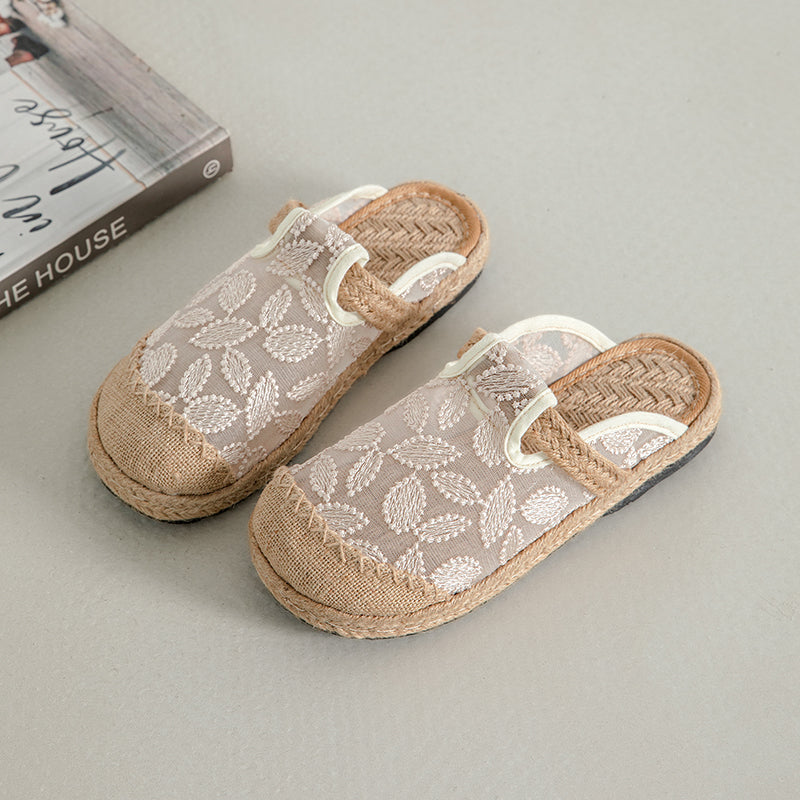 Cactus Rose | Picturesque linen Mesh Mule