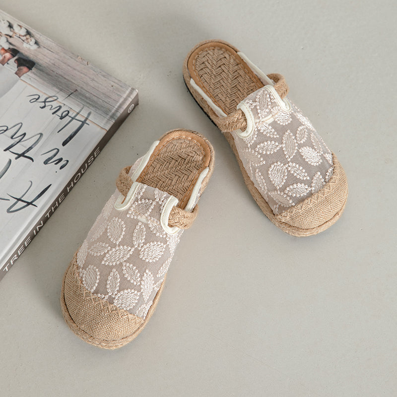 Cactus Rose | Picturesque linen Mesh Mule