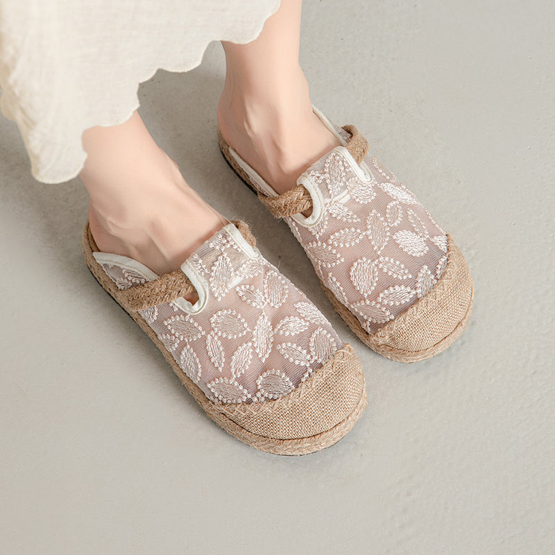 Cactus Rose | Picturesque linen Mesh Mule