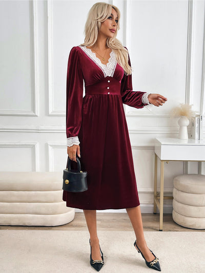 Downtown Darling Velvet Midi Dress