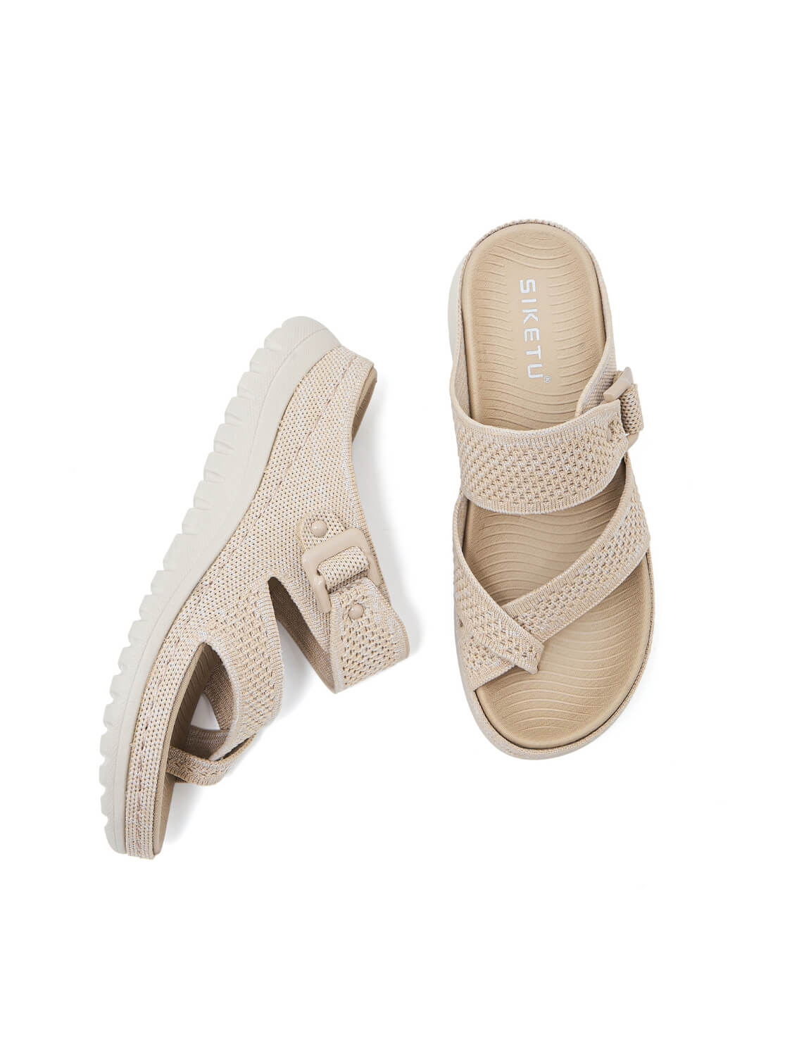 Siketu | Wyona Breathable Cushioned Sandals - apricot