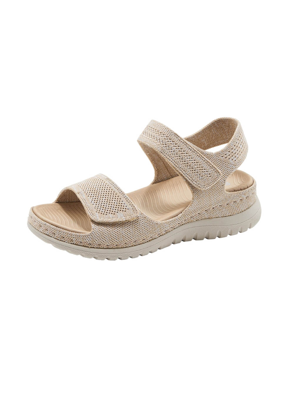 Siketu | Freshly Picked Raffia Cushioned Sandals - beige