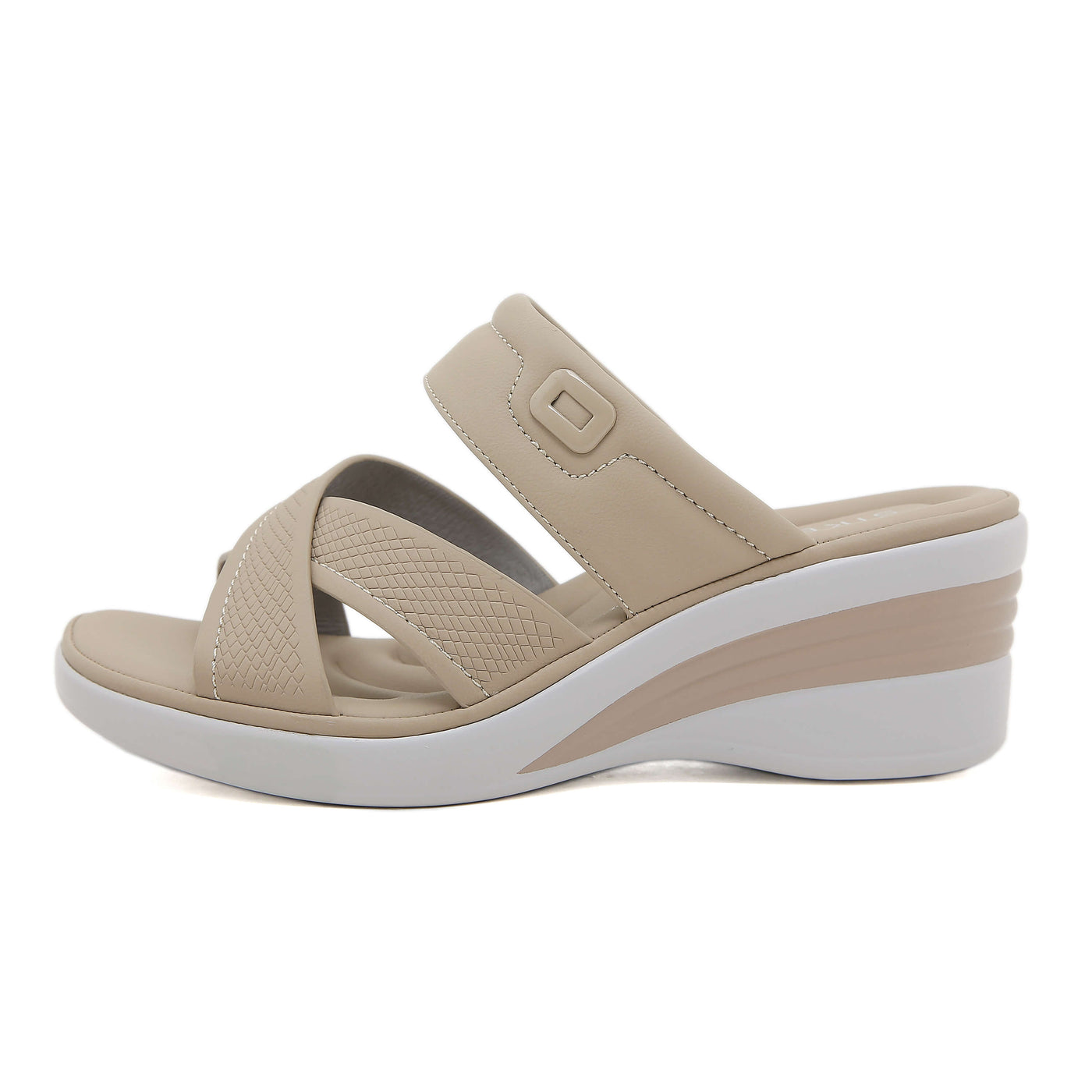 Siketu | Tetra Cushioned Wedge Sandal - Beige