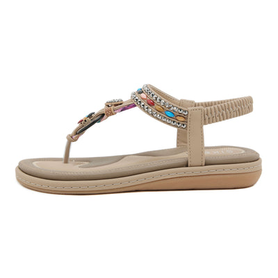 Siketu | Wander Beaded Thong Sandal - beige