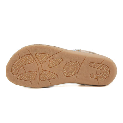 Siketu | Wander Beaded Thong Sandal - beige