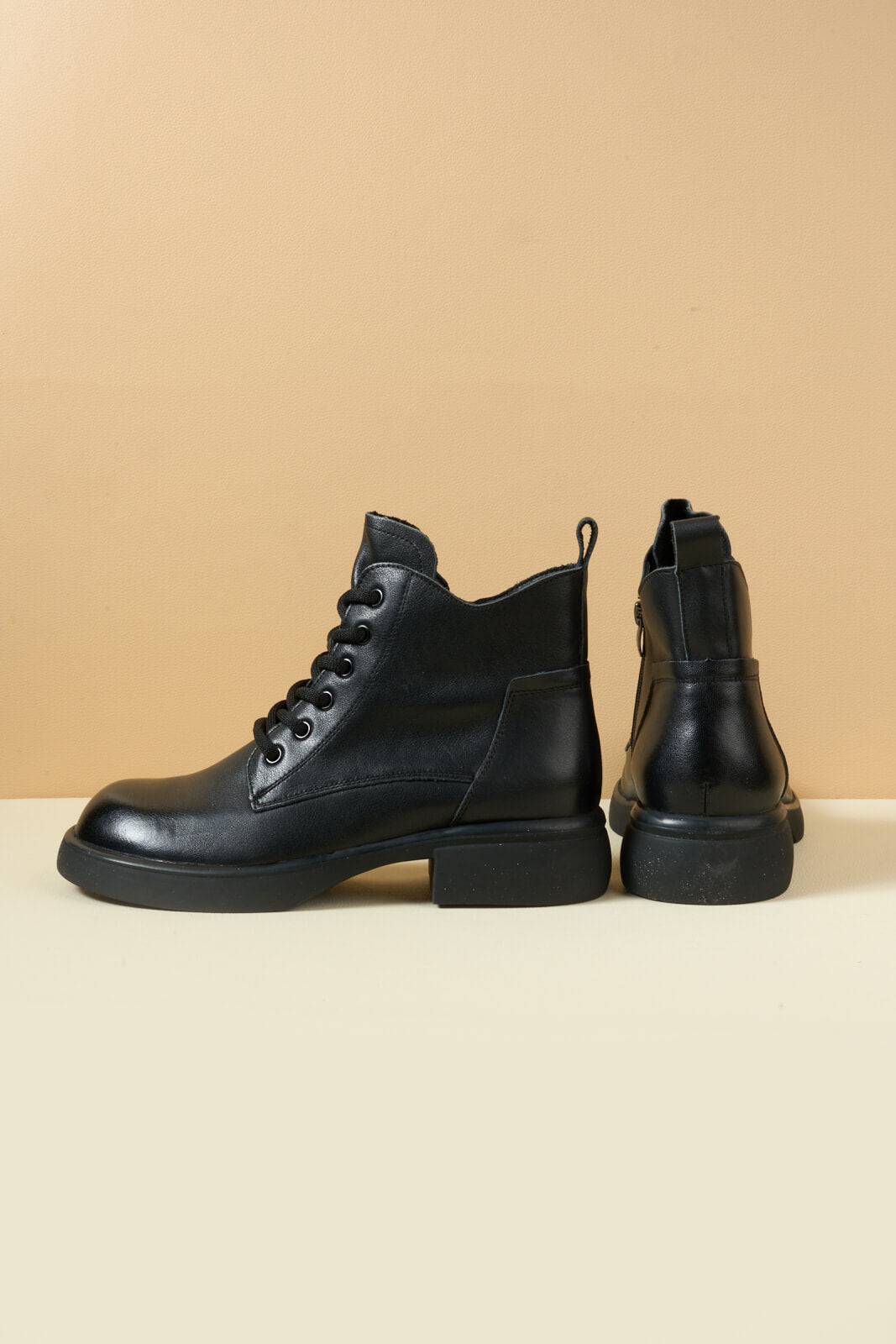 Rumour Has It | Brycen II Leather Combat Boot - black