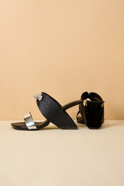 Jady Rose | Under Shining Leather Heels - Black