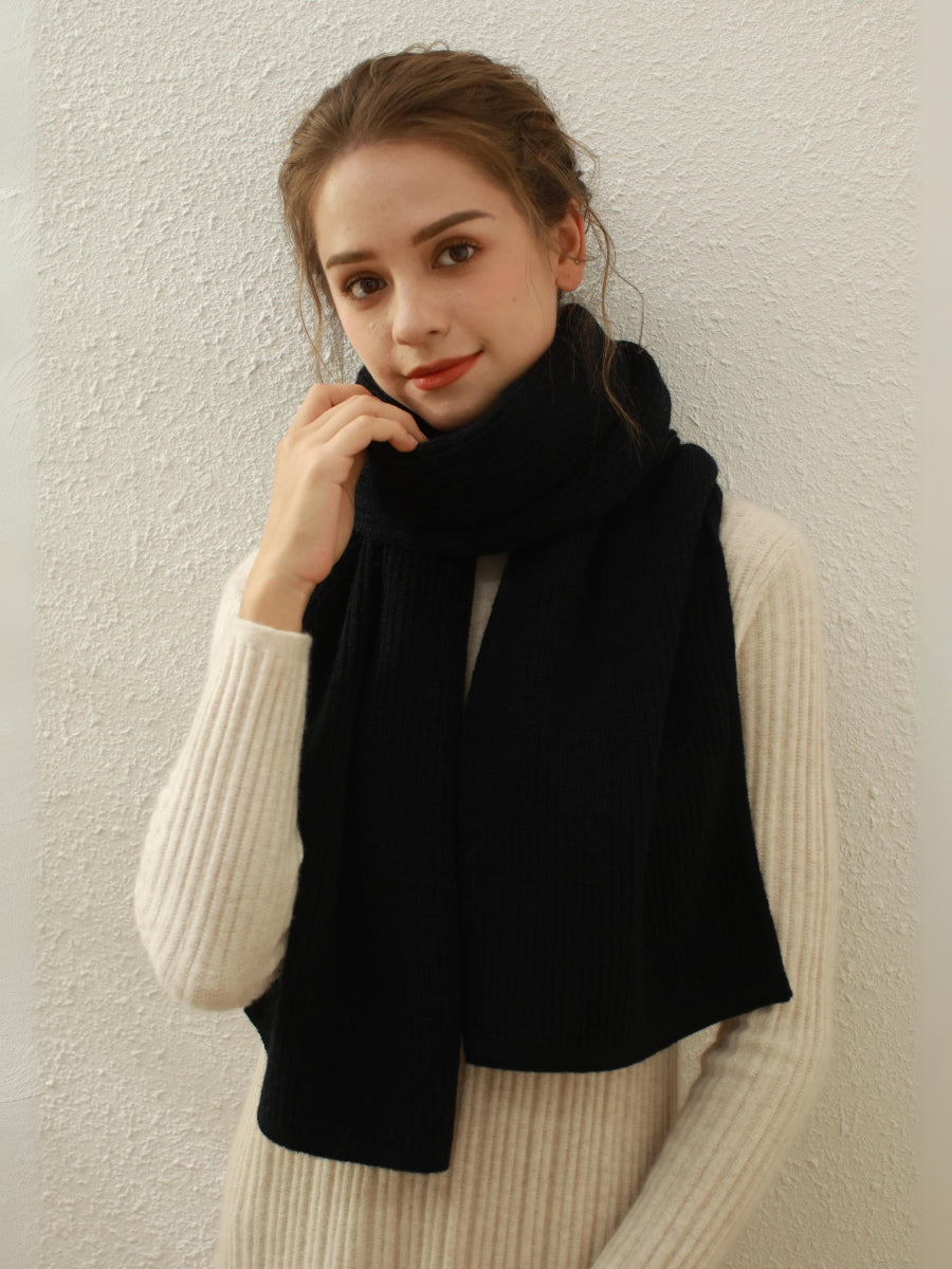 Arielle Cashmere blend Thread Scarf - Black