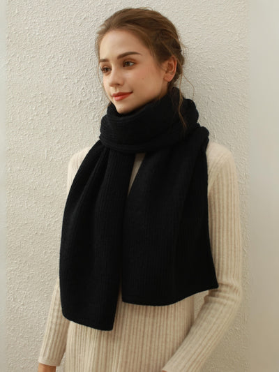 Arielle Cashmere blend Thread Scarf - Black