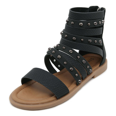 Siketu | Make A Scene Studded Gladiator Sandal - black