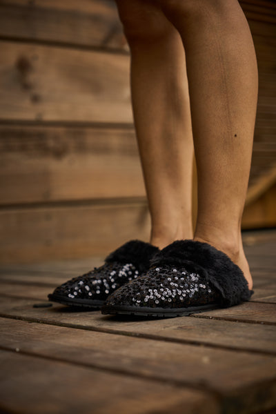 SMAIBULUN Ugg | Cozy Day Glam Sequins Slipper - Black