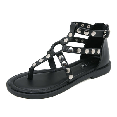 Siketu | Asha Studded Gladiator Sandal - black