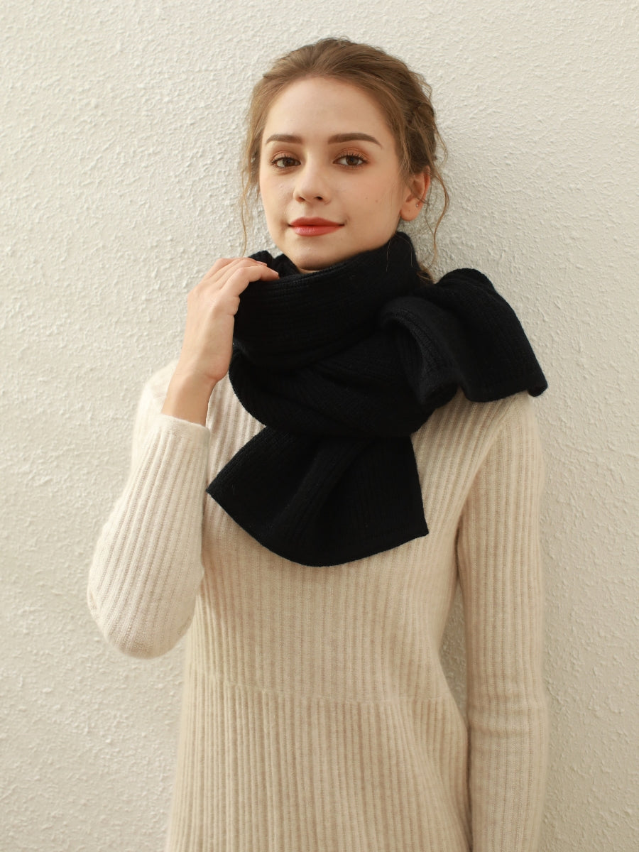 Arielle Cashmere blend Thread Scarf - Black