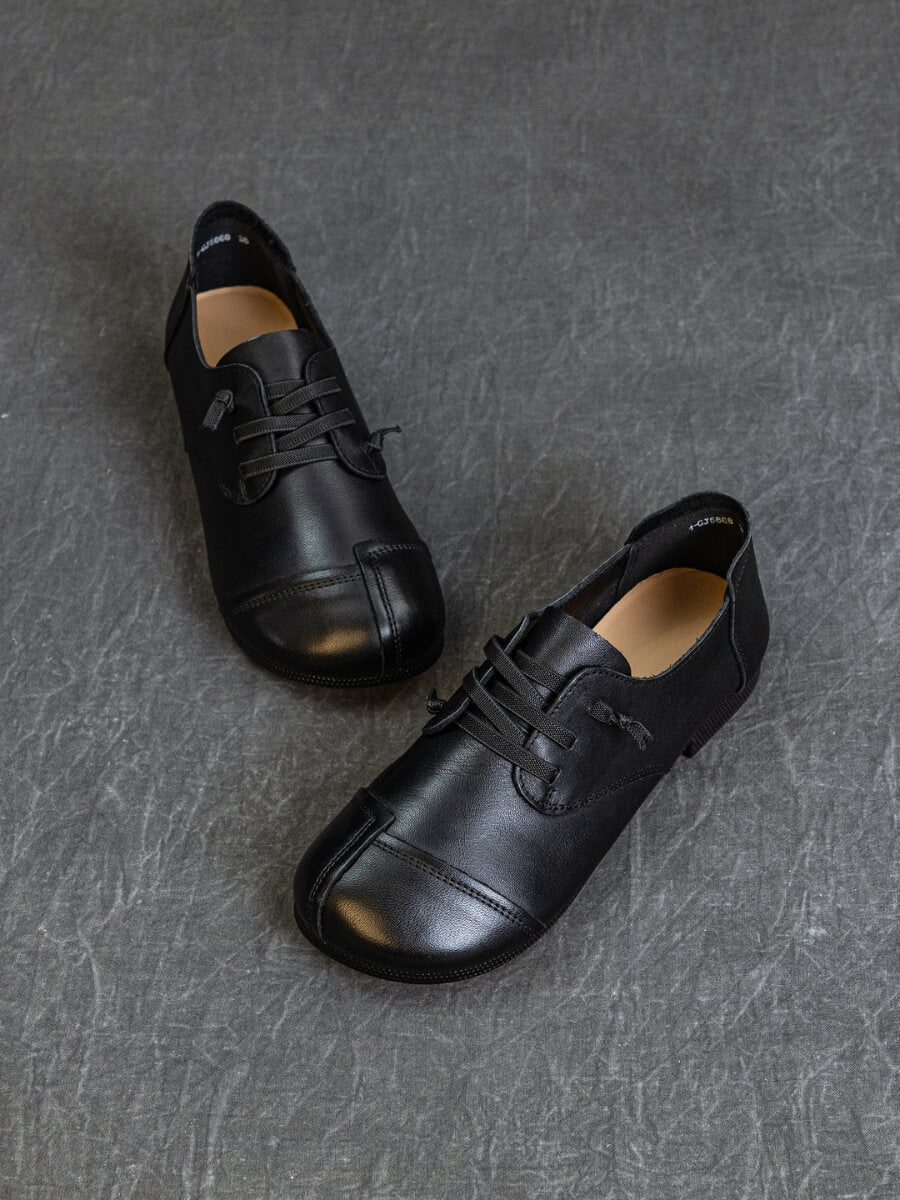 Rumour Has It | Marlah Patch Upper Leather Loafer - black