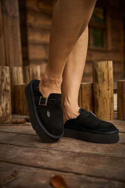 SMAIBULUN Ugg | Forever Iconic Platform Clog - Black