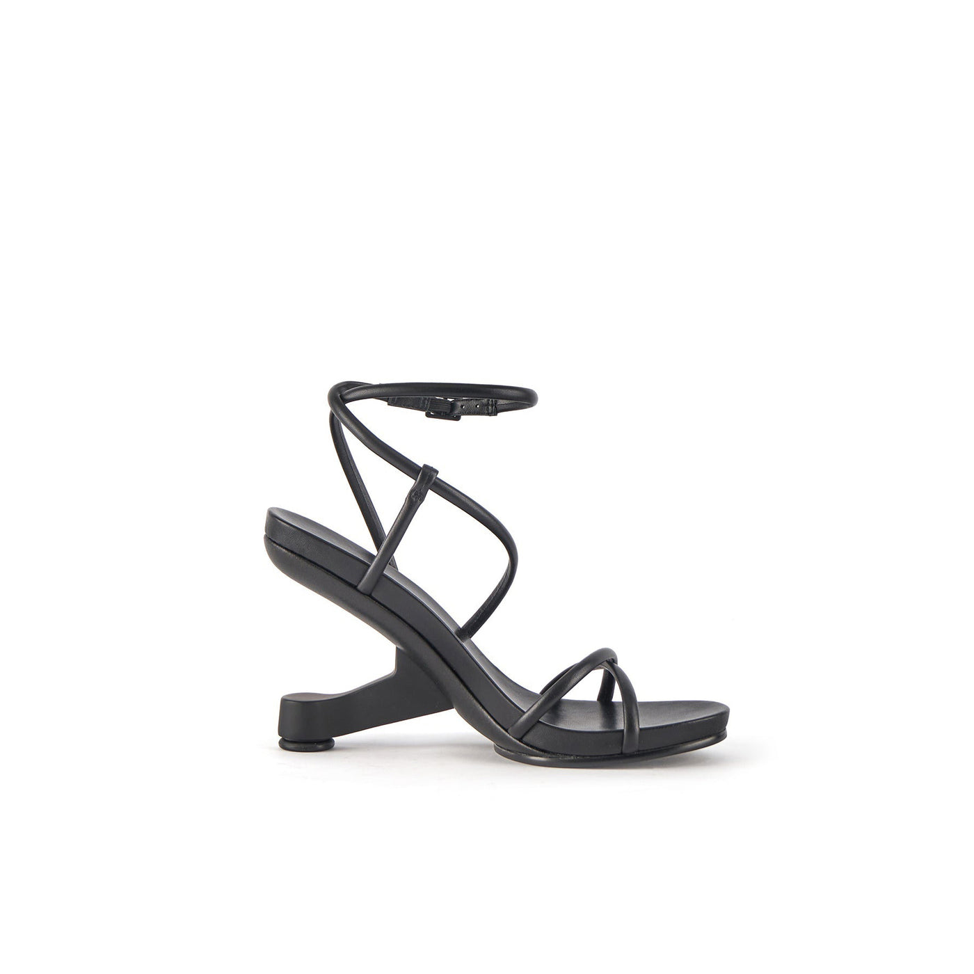 Jady Rose | Jojo Leather Strappy Heels - Black