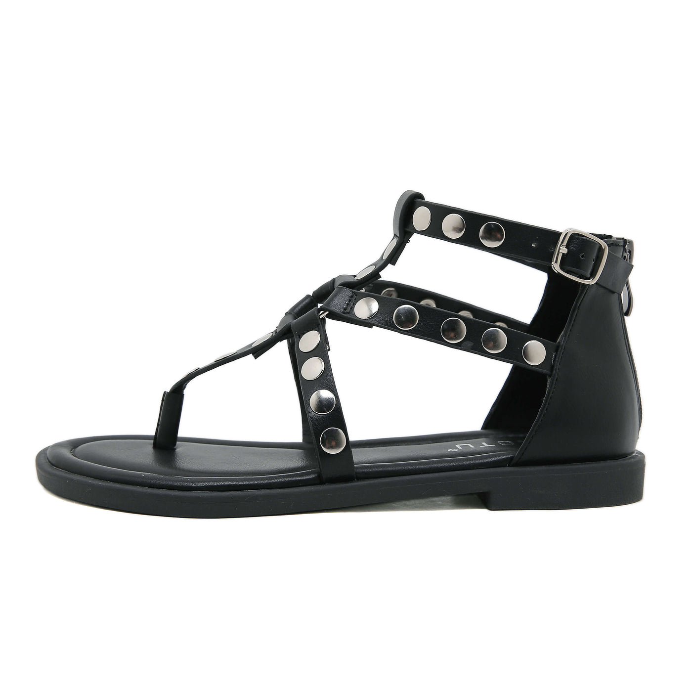 Siketu | Asha Studded Gladiator Sandal - black