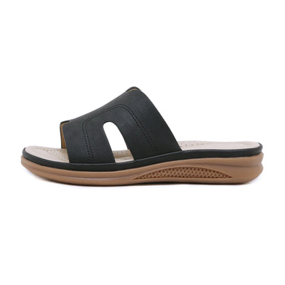 Siketu | Off the Coast Cushioned Flat Sandals - Black