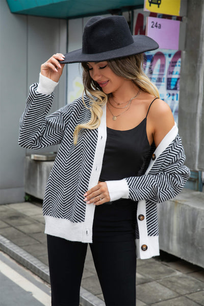 Warm Thoughts Button Down Cardigan - Black